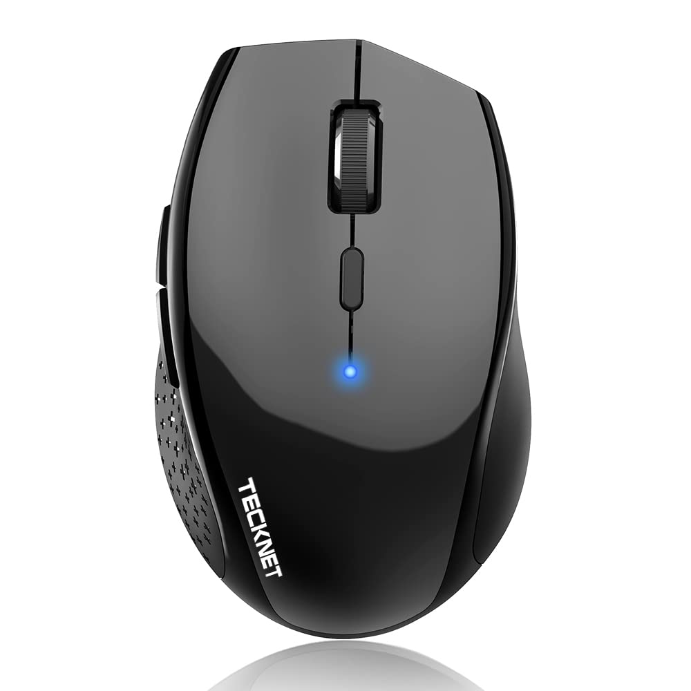 TECKNET Bluetooth Mouse, 4800 DPI Wireless Mouse, 2-Year Battery Computer Mouse 6 Adjustable DPI, 6 Buttons Compatible with Laptop/Windows/Computer