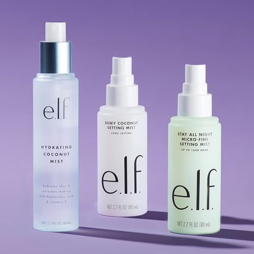 e.l.f. Dewy Coconut Setting Mist, Makeup Setting Spray For Hydrating & Conditioning Skin, Infused With Green Tea, Vegan & Cruelty-Free, 2.7 Fl Oz