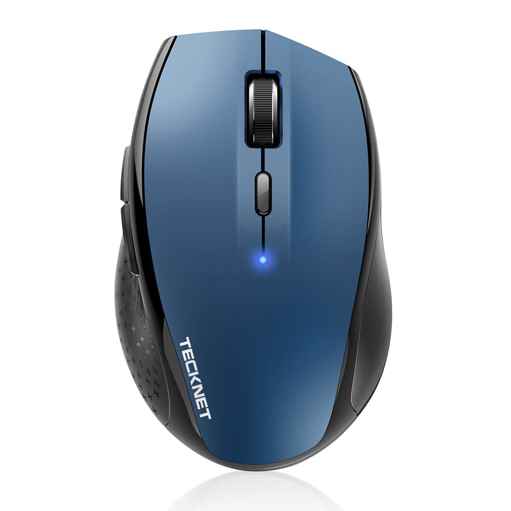 TECKNET Bluetooth Mouse, 4800 DPI Wireless Mouse, 2-Year Battery Computer Mouse 6 Adjustable DPI, 6 Buttons Compatible with Laptop/Windows/Computer