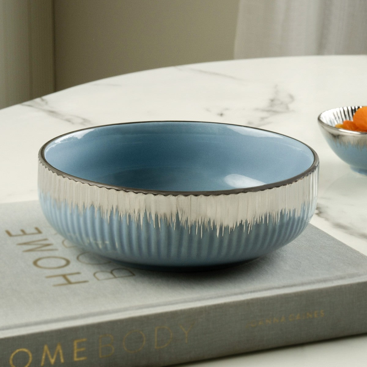 IRIS SERVING BOWL BLUE 17.7 CM