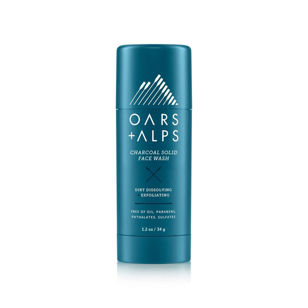 Oars + Alps Face Wash with Activated Charcoal, Dermatologist Tested Exfoliating Facial Cleanser, TSA Friendly, 1.4 Oz, 2 Pack