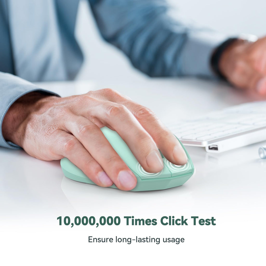 TECKNET Bluetooth Mouse, 4800 DPI Wireless Mouse, 2-Year Battery Computer Mouse 6 Adjustable DPI, 6 Buttons Compatible with Laptop/Windows/Computer