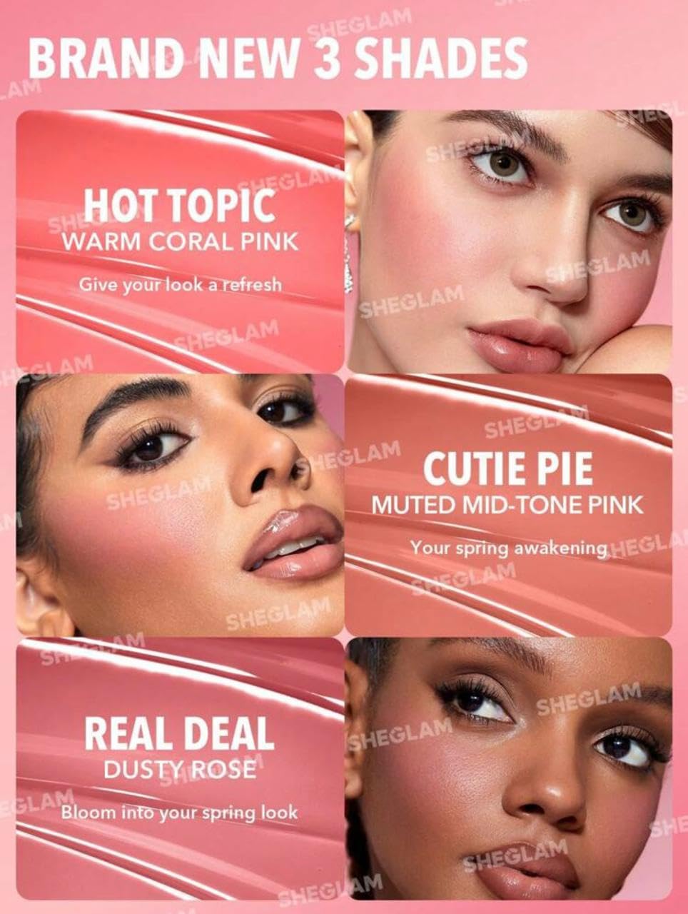 SHEGLAM Color Bloom Liquid Blush Makeup for Cheeks Matte Finish - Petal Talk