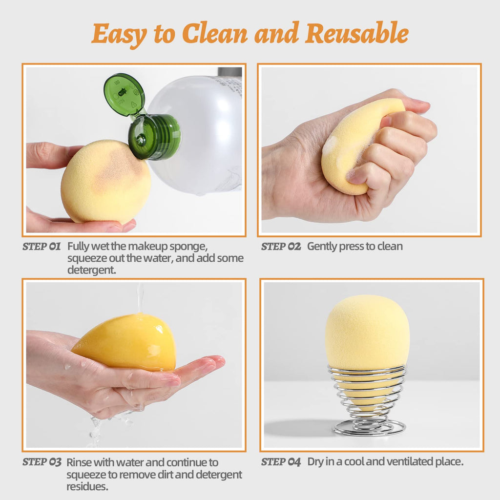 Makeup Sponge Set BS-MALL Blender Sponges 5Pcs for Liquid