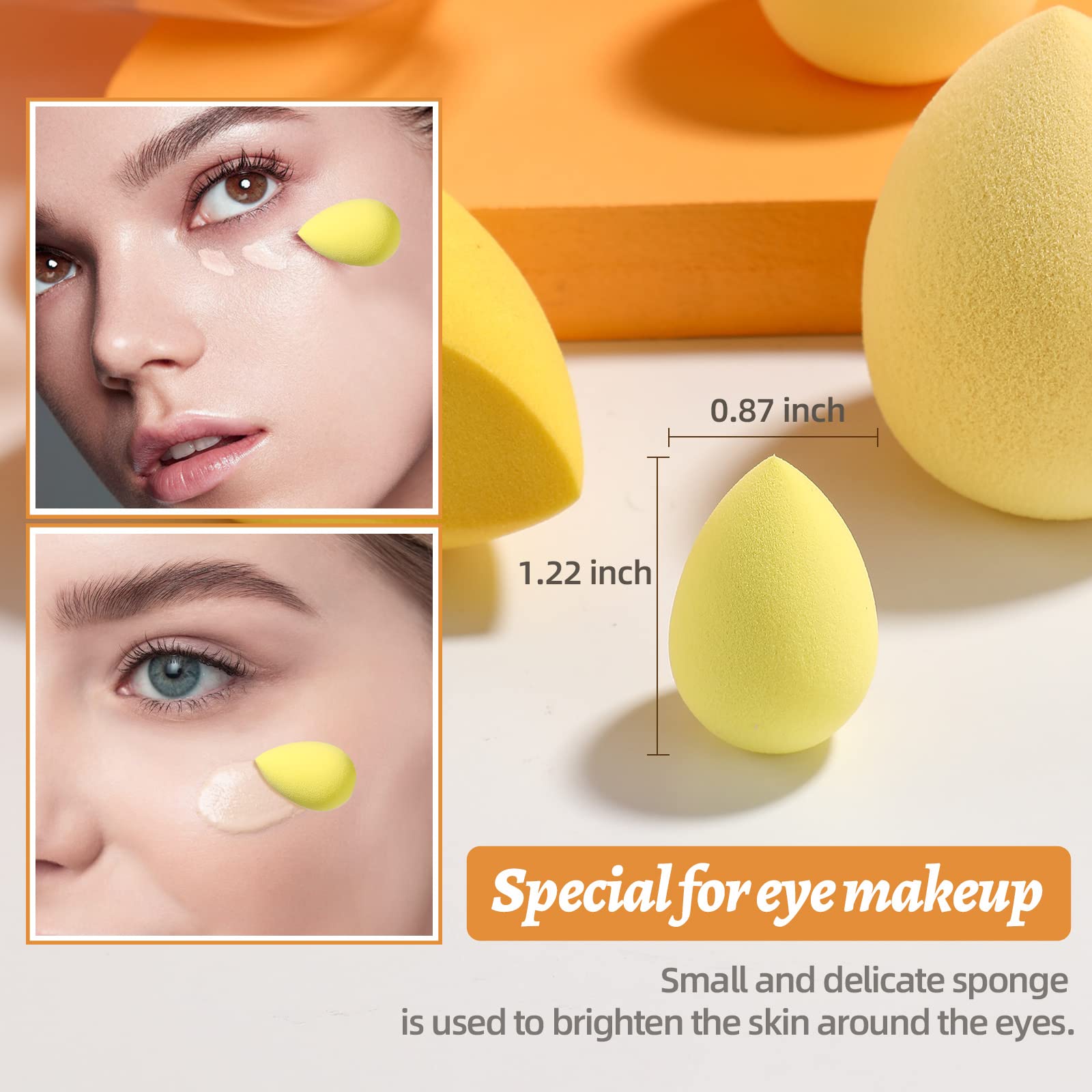 Makeup Sponge Set BS-MALL Blender Sponges 5Pcs for Liquid