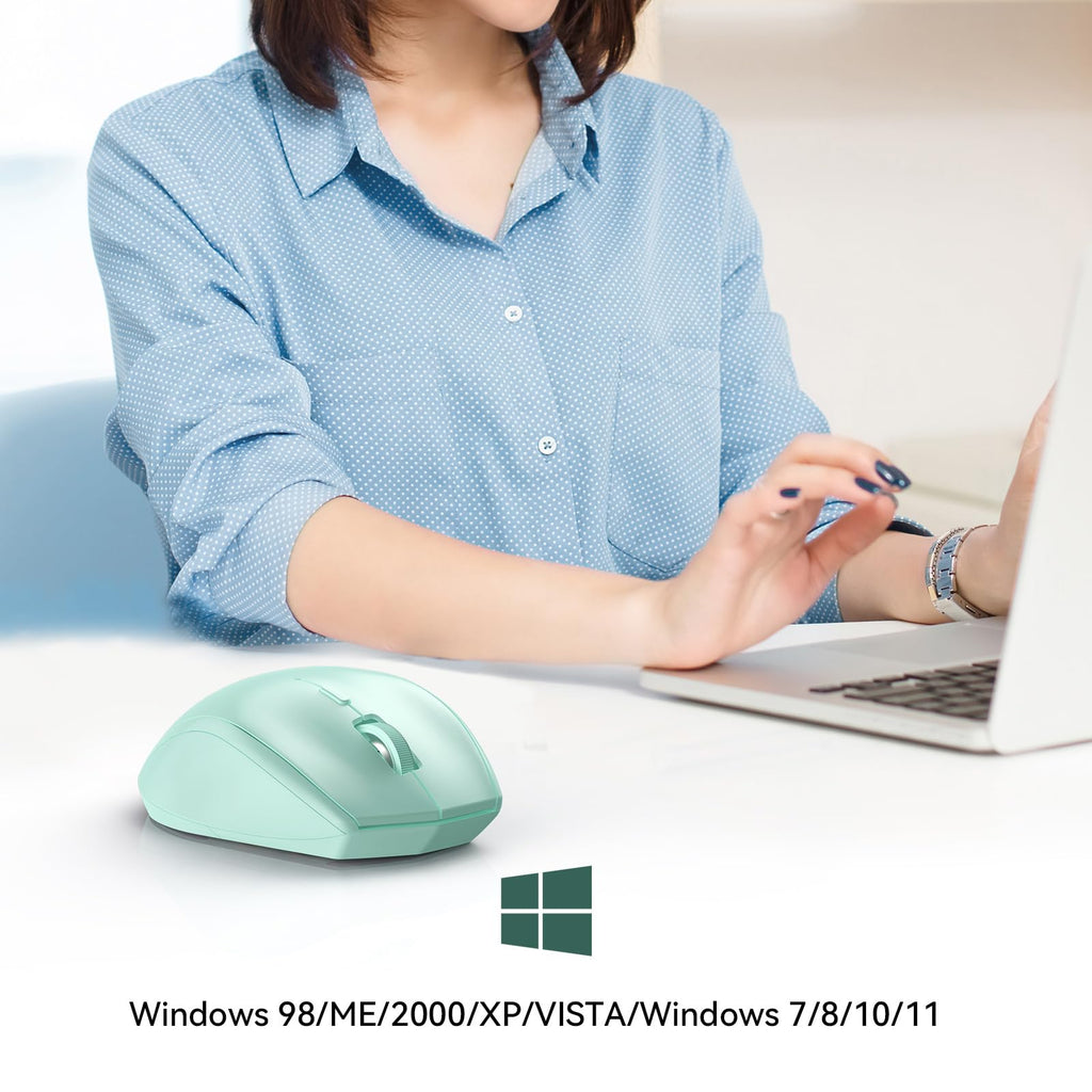 TECKNET Bluetooth Mouse, 4800 DPI Wireless Mouse, 2-Year Battery Computer Mouse 6 Adjustable DPI, 6 Buttons Compatible with Laptop/Windows/Computer