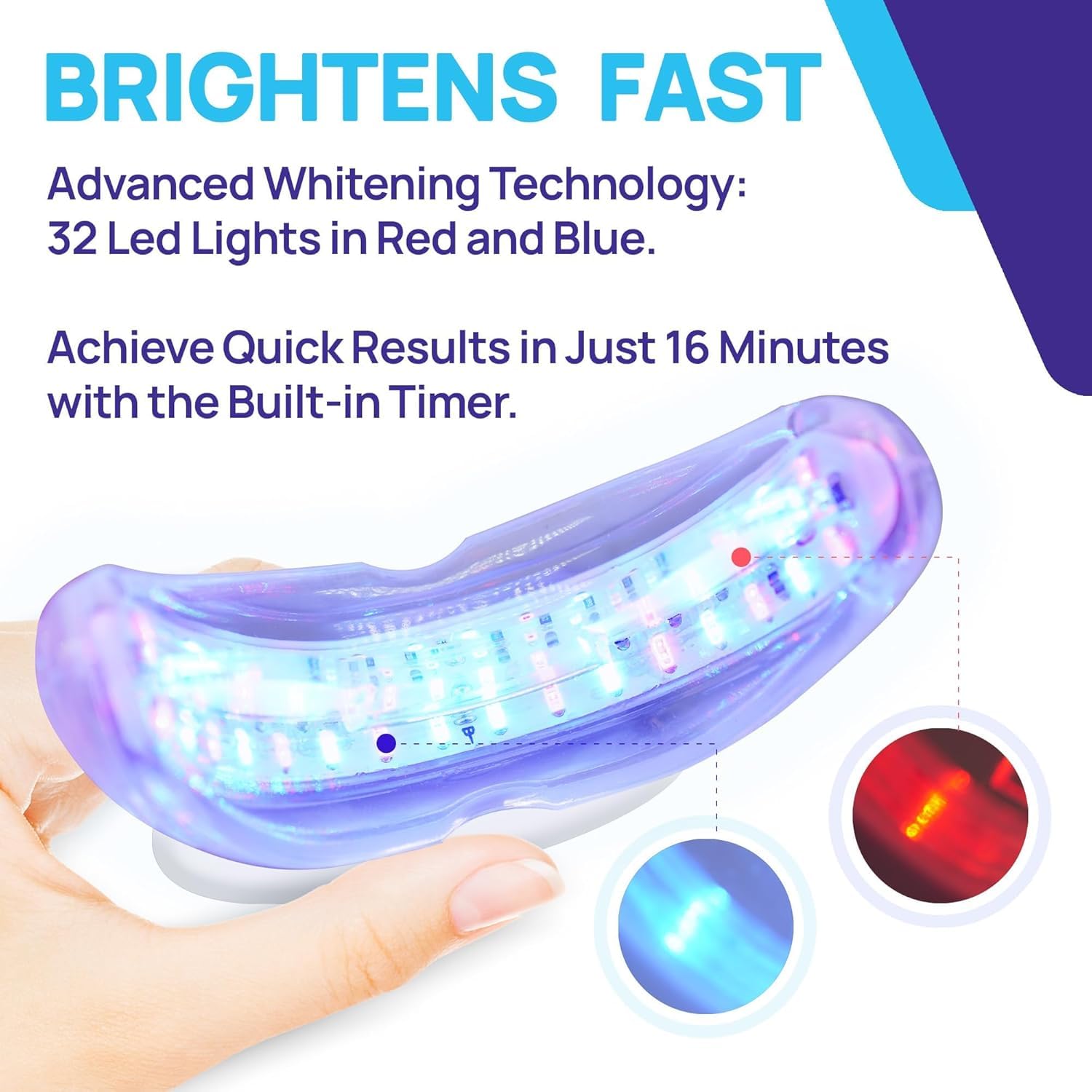 Premium Teeth Whitening Kit for Sensitive Teeth | 32X Dual LED Lights, Teeth whitening Pens (3) and with Remineralizing Pen (1) | Tooth Stain Remover | Enamel Safe