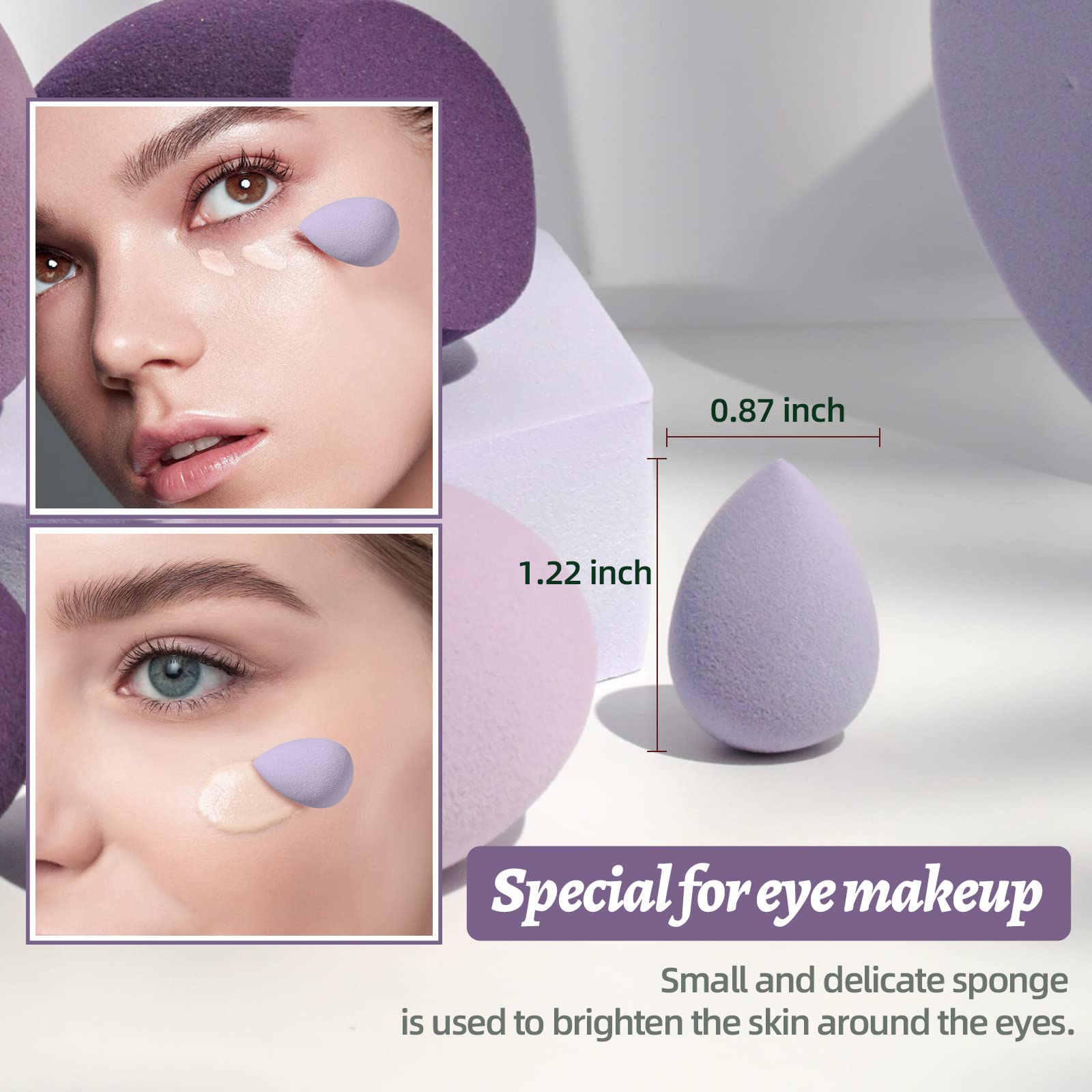 Makeup Sponge Set BS-MALL Blender Sponges 5Pcs for Liquid