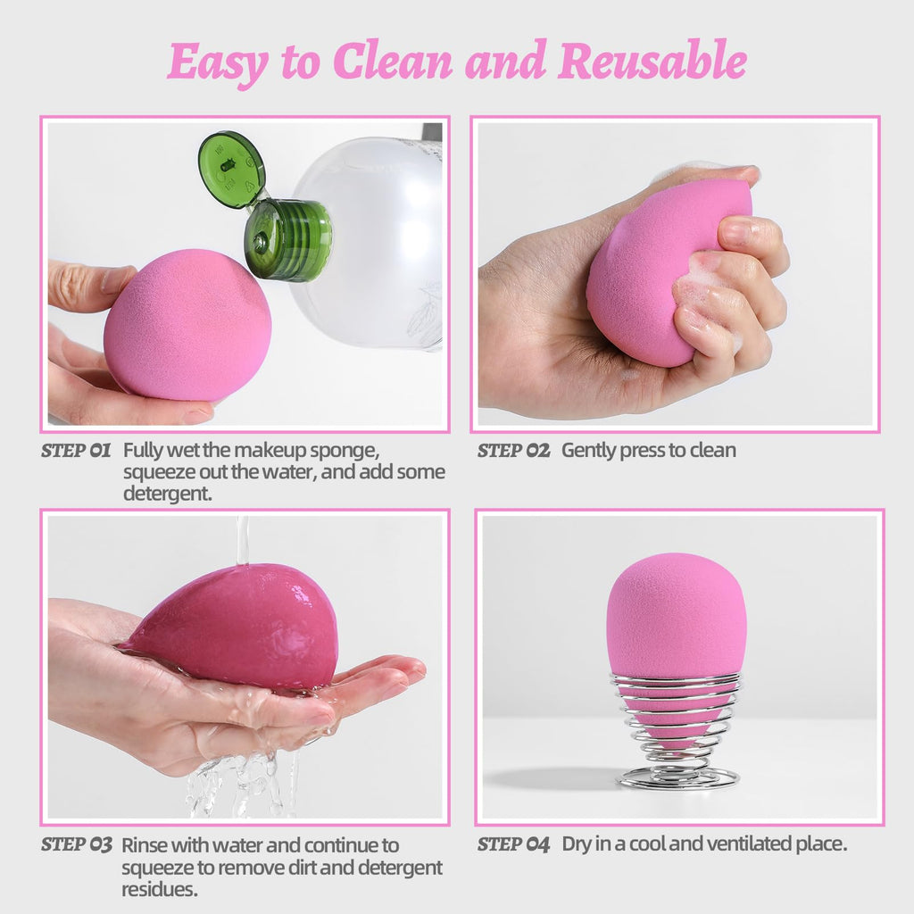 Makeup Sponge Set BS-MALL Blender Sponges 5Pcs for Liquid