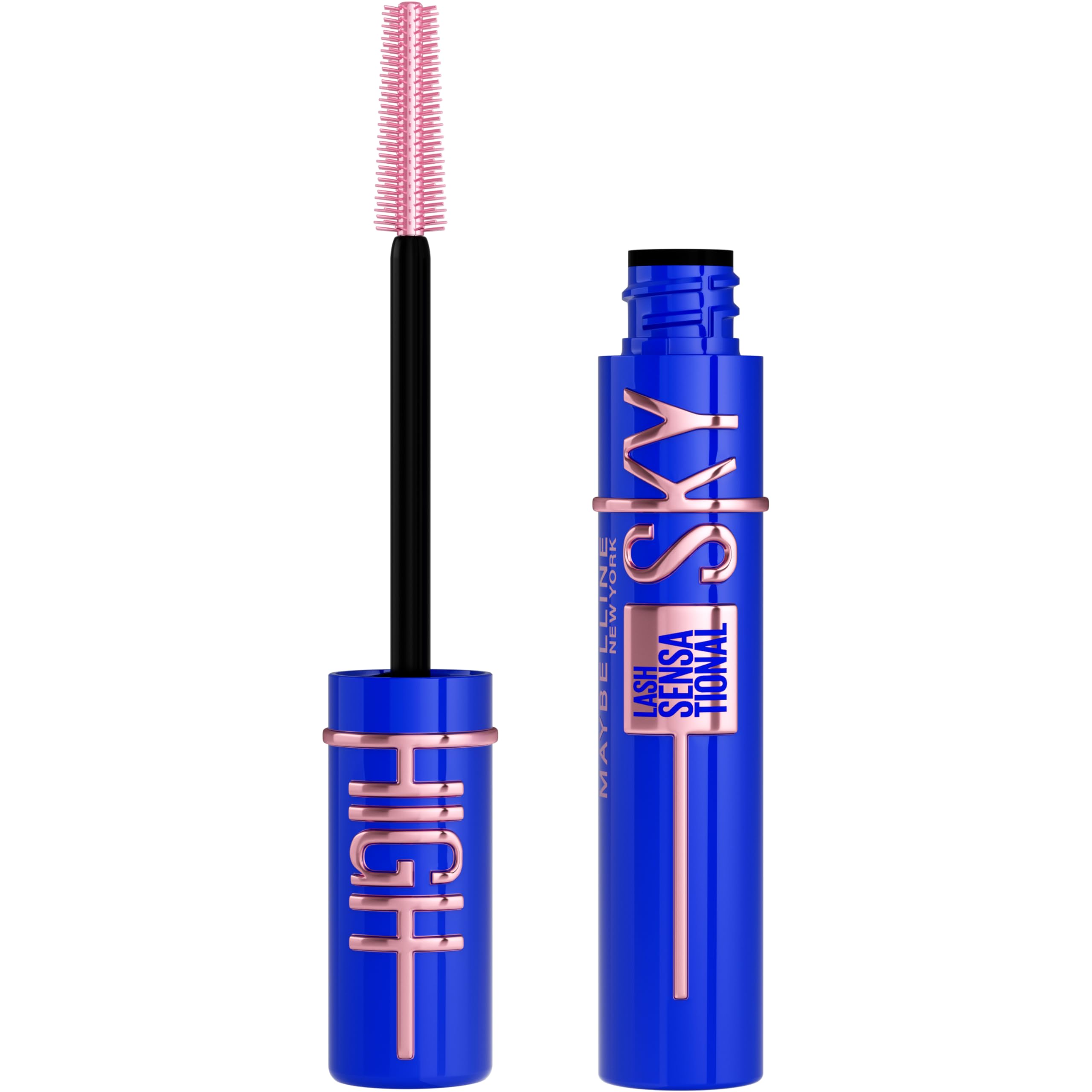 Maybelline Lash Sensational Sky High Washable Mascara Makeup, Volumizing, Lengthening, Defining, Curling, Multiplying, Buildable Formula, Blackest Black, 1 Count