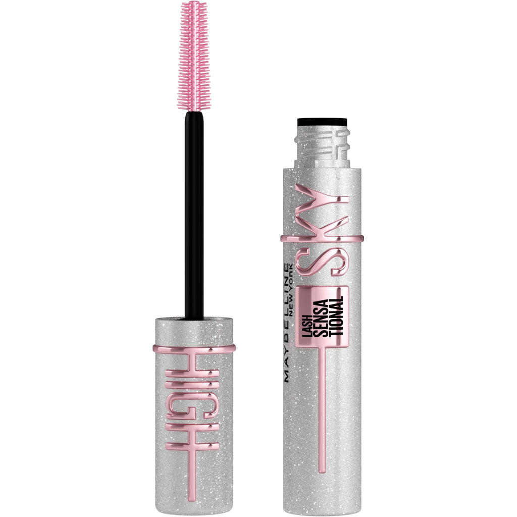 Maybelline Lash Sensational Sky High Washable Mascara Makeup, Volumizing, Lengthening, Defining, Curling, Multiplying, Buildable Formula, Blackest Black, 1 Count