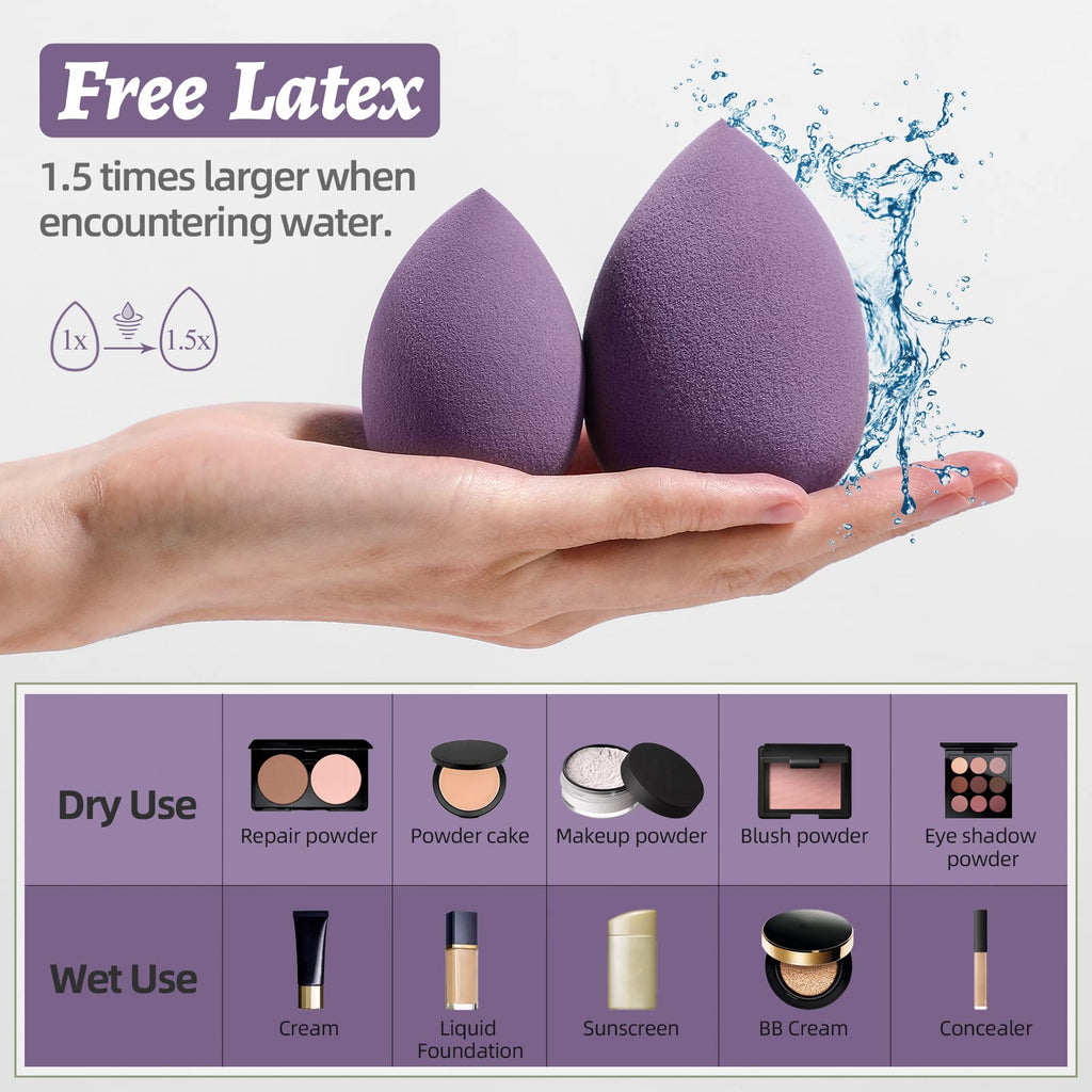 Makeup Sponge Set BS-MALL Blender Sponges 5Pcs for Liquid