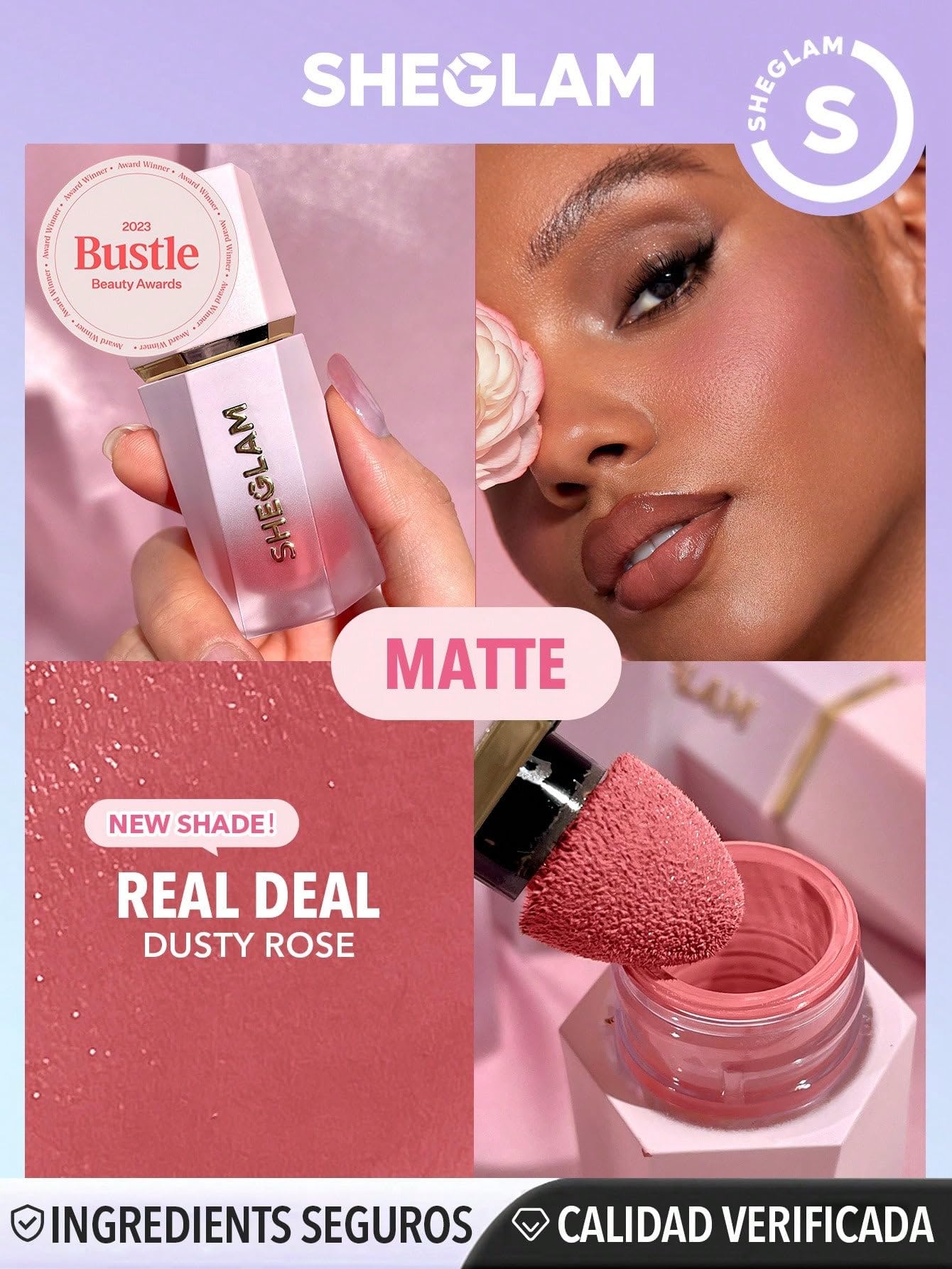 SHEGLAM Color Bloom Liquid Blush Makeup for Cheeks Matte Finish - Petal Talk